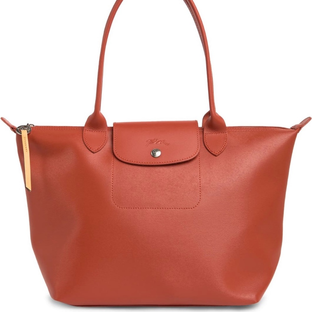 Longchamp medium le pliage coated canvas shoulder tote
